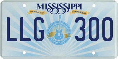 MS license plate LLG300
