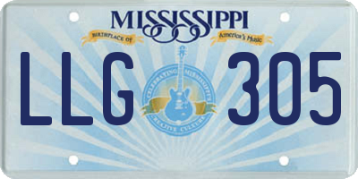 MS license plate LLG305