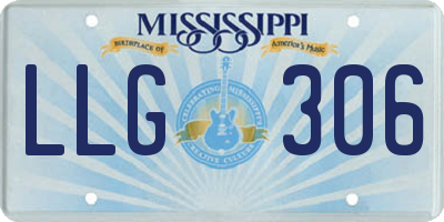 MS license plate LLG306
