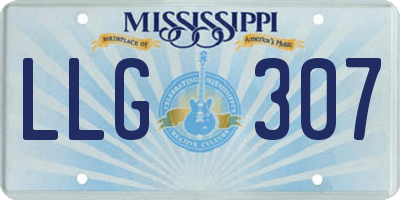 MS license plate LLG307