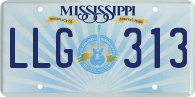 MS license plate LLG313