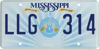 MS license plate LLG314