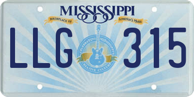 MS license plate LLG315