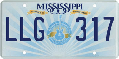 MS license plate LLG317