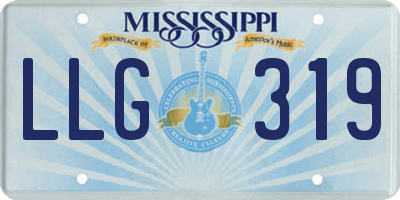 MS license plate LLG319