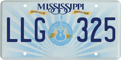 MS license plate LLG325
