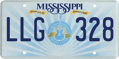 MS license plate LLG328