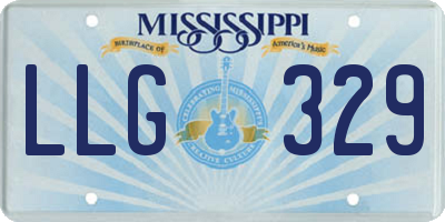 MS license plate LLG329