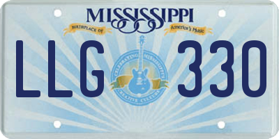 MS license plate LLG330