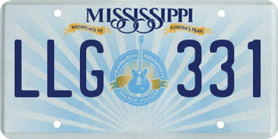 MS license plate LLG331