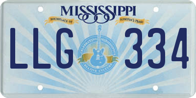 MS license plate LLG334