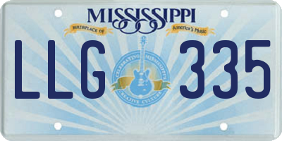 MS license plate LLG335