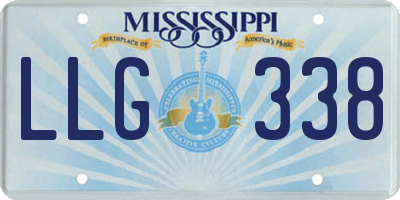 MS license plate LLG338