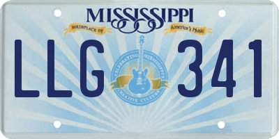 MS license plate LLG341