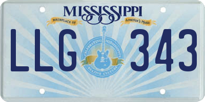 MS license plate LLG343