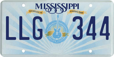 MS license plate LLG344