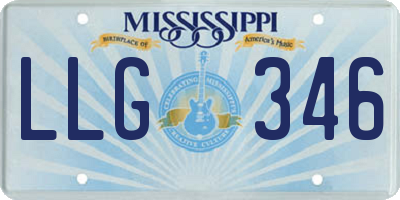 MS license plate LLG346