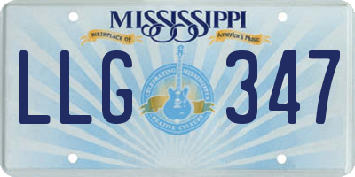 MS license plate LLG347