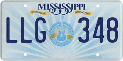 MS license plate LLG348