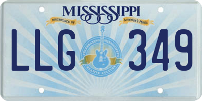 MS license plate LLG349