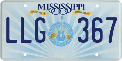 MS license plate LLG367
