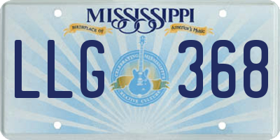MS license plate LLG368