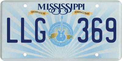 MS license plate LLG369