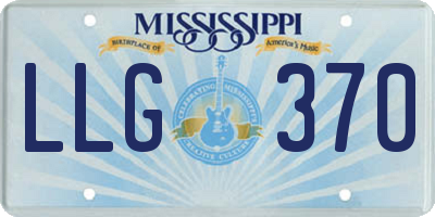 MS license plate LLG370