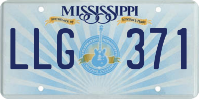 MS license plate LLG371