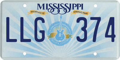 MS license plate LLG374
