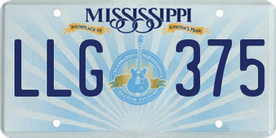 MS license plate LLG375