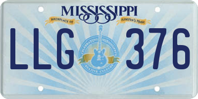 MS license plate LLG376