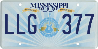 MS license plate LLG377