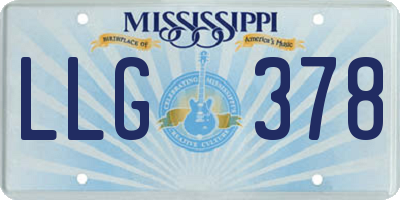 MS license plate LLG378