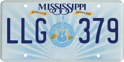 MS license plate LLG379