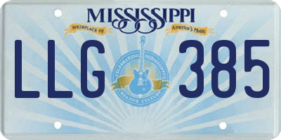 MS license plate LLG385