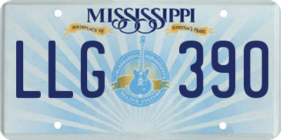 MS license plate LLG390