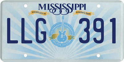 MS license plate LLG391