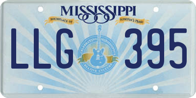 MS license plate LLG395