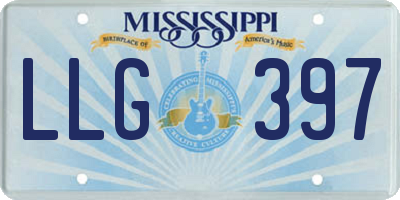 MS license plate LLG397