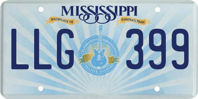 MS license plate LLG399