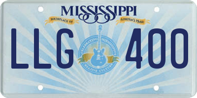 MS license plate LLG400
