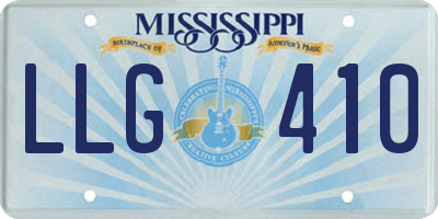 MS license plate LLG410