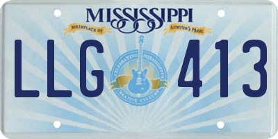 MS license plate LLG413