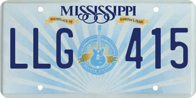 MS license plate LLG415