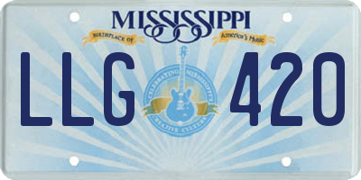 MS license plate LLG420