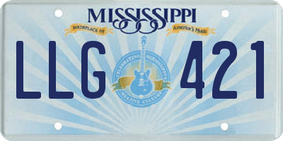MS license plate LLG421