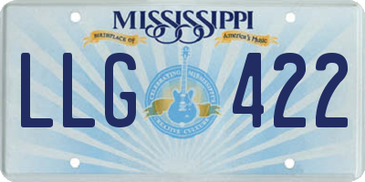 MS license plate LLG422