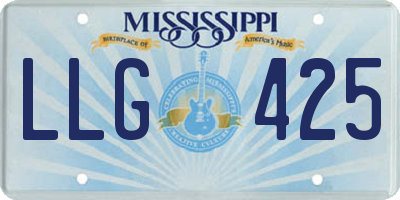 MS license plate LLG425