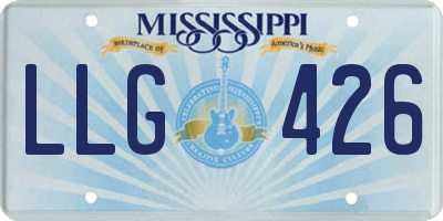 MS license plate LLG426